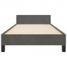 Estrutura de cama sem colchão 90x200 cm veludo cinzento-escuro 5