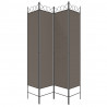 Biombo divisor de 4 paneles de tela gris antracita 160x200 cm 5