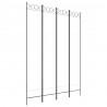 Biombo com 4 painéis 160x220 cm tecido branco 2