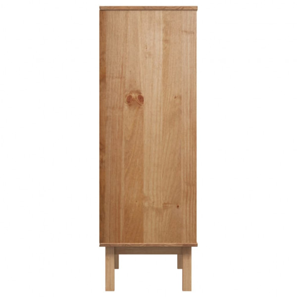 Aparador OTTA madera maciza pino marrón y blanco 85x43x125 cm M 5