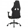 Silla gaming con reposapiés tela negro y amarillo 5