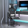 Silla gaming tela negro y blanco 1