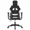 Silla gaming tela negro y blanco 3