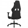 Silla gaming tela negro y blanco 5