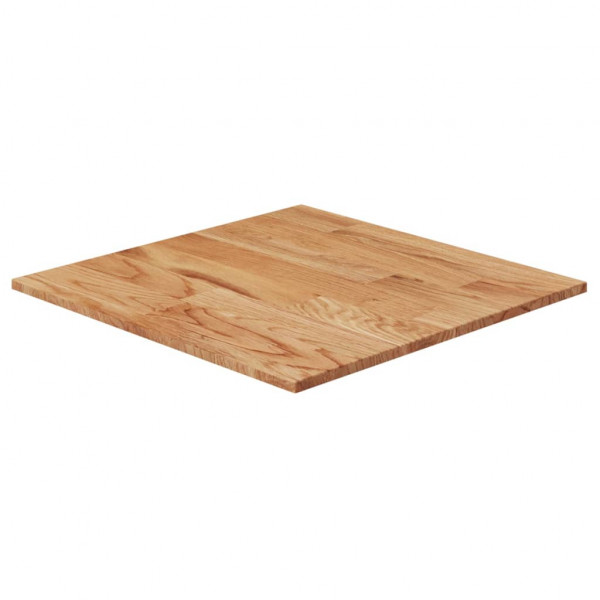 Tablero de mesa cuadrado madera roble marrón claro 50x50x1.5 cm D