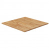 Tampo de mesa quadrado em madeira de carvalho castanho claro 80x80x1,5 cm 1