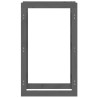 Suporte para lenha 60x25x100 cm pinho maciço cinza 5