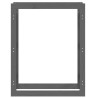 Suporte para lenha 80x25x100 cm pinho maciço cinza 5