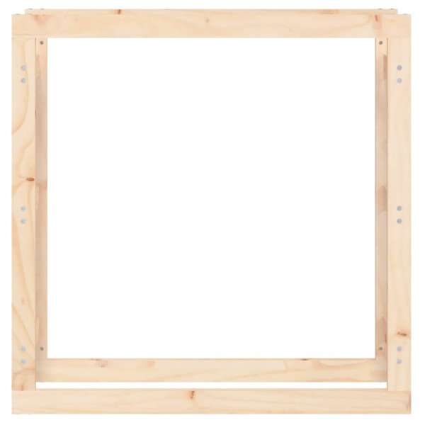 Estante para leña madera maciza de pino 100x25x100 cm M 5