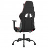 Silla gaming con reposapiés cuero sintético negro rojo 5