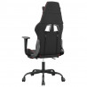 Silla gaming con reposapiés cuero sintético negro rojo tinto 5