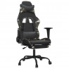 Silla gaming con reposapiés cuero sintético negro camuflaje 2