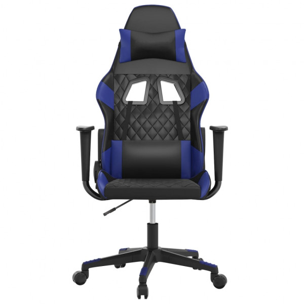 Silla gaming cuero sintético negro y azul M 3
