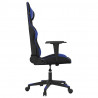 Silla gaming cuero sintético negro y azul 4