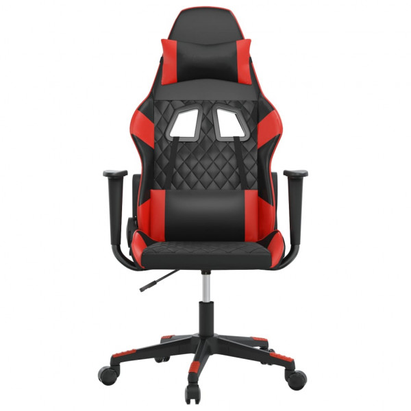 Cadeira gamer em couro sintético preto e vermelho M 3