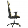 Silla gaming cuero sintético negro y dorado 4