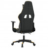 Silla gaming cuero sintético negro y dorado 5