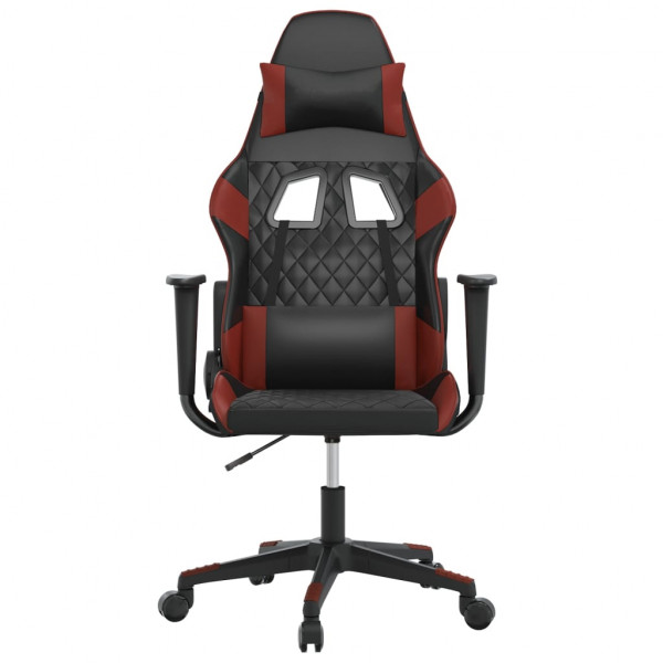 Silla gaming cuero sintético negro y rojo vino tinto M 3