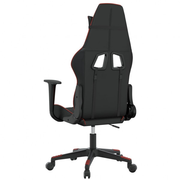 Silla gaming cuero sintético negro y rojo vino tinto M 5
