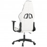 Silla gaming cuero sintético blanco y negro 5