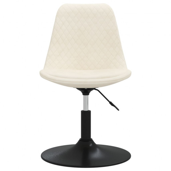 Cadeiras de jantar giratórias 4 pcs veludo cor creme M 4