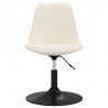 Sillas de comedor giratorias 4 unidades terciopelo color crema 4