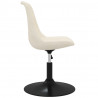 Sillas de comedor giratorias 4 unidades terciopelo color crema 5