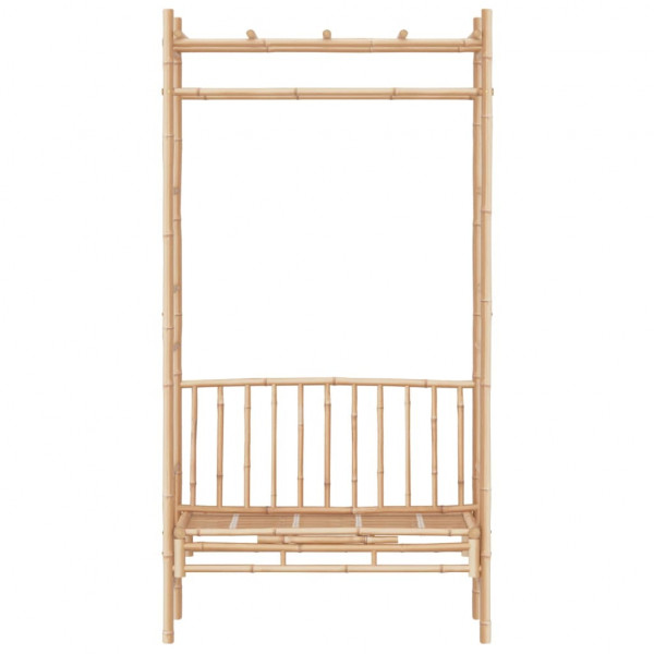 Banco de jardim com pérgola 116 cm bambu M 3