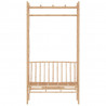 Banco de jardín con pérgola bambú 116 cm 3