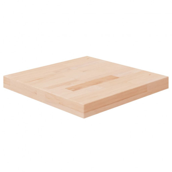 Tablero de mesa cuadrada madera de roble sin tratar 40x40x4 cm D
