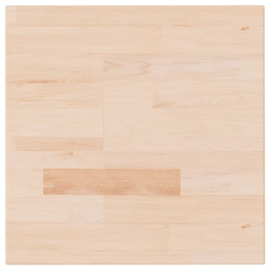 Tablero de mesa cuadrada madera de roble sin tratar 40x40x4 cm H