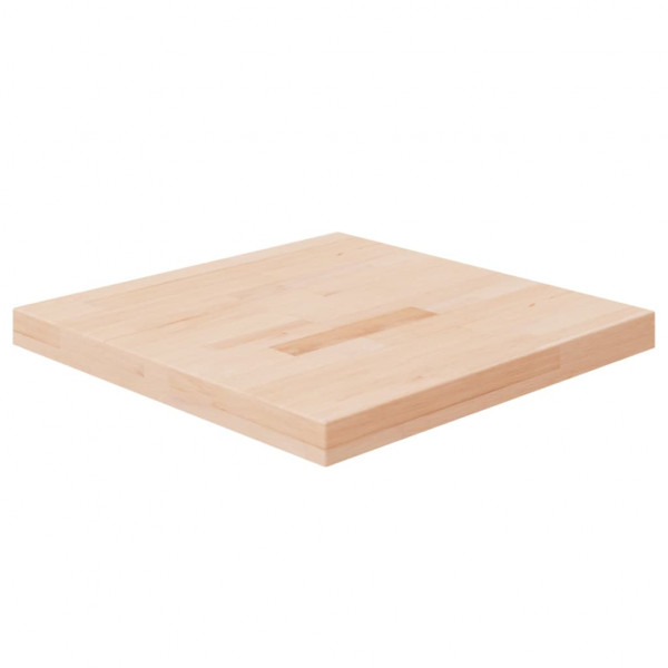 Tablero de mesa cuadrada madera roble sin tratar 50x50x4 cm D