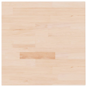 Tablero de mesa cuadrada madera roble sin tratar 50x50x4 cm H