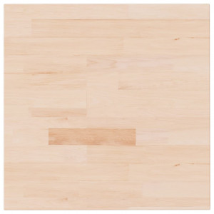 Tablero de mesa cuadrada madera de roble sin tratar 60x60x4 cm H