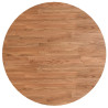 Tablero de mesa redonda madera de roble marrón claro Ø80x1.5 cm 2