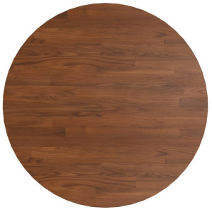 Tablero de mesa redonda madera de roble marrón oscuro Ø70x1.5cm H