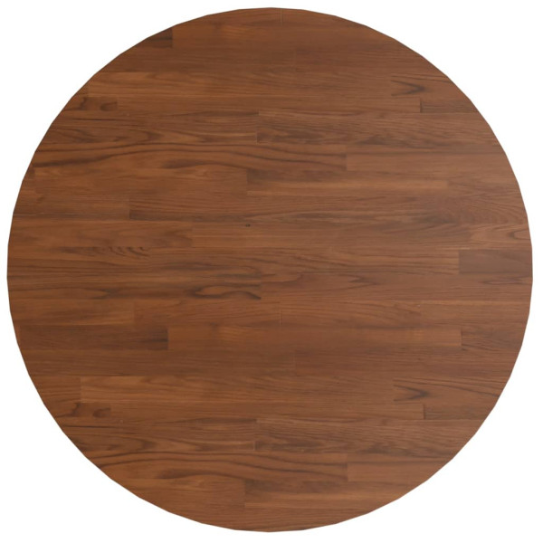 Tablero de mesa redonda madera de roble marrón oscuro Ø70x1.5cm M 2