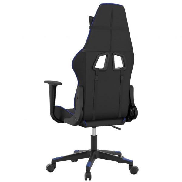 Silla gaming de masaje cuero sintético negro y azul M 5