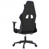 Silla gaming de masaje cuero sintético negro y azul 5