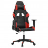 Silla gaming de masaje cuero sintético negro y rojo 2