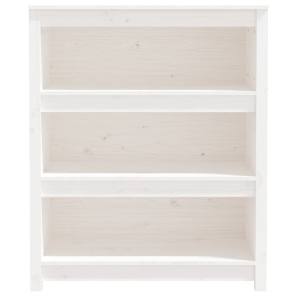 Estantería madera maciza de pino blanca 80x35x97 cm M 5