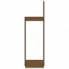 Suporte de lenha 33.5x30x110 cm pinho maciço castanho mel 5