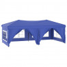 Carpa para fiestas plegable con paredes laterales azul 3x6 m 2