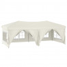 Carpa para fiestas plegable con paredes laterales crema 3x6 m 2