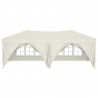 Carpa para fiestas plegable con paredes laterales crema 3x6 m 3
