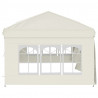 Tenda para festas dobrável com paredes laterais 3x6 m creme 4