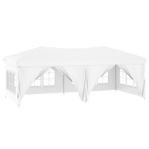 Carpa para fiestas plegable con paredes laterales blanca 3x6 m M 2