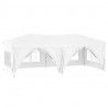 Carpa para fiestas plegable con paredes laterales blanca 3x6 m 2