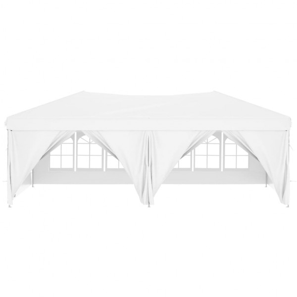 Tenda para festas dobrável com paredes laterais 3x6 m branco M 3