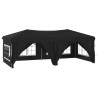 Carpa para fiestas plegable con paredes laterales negra 3x6 m 2